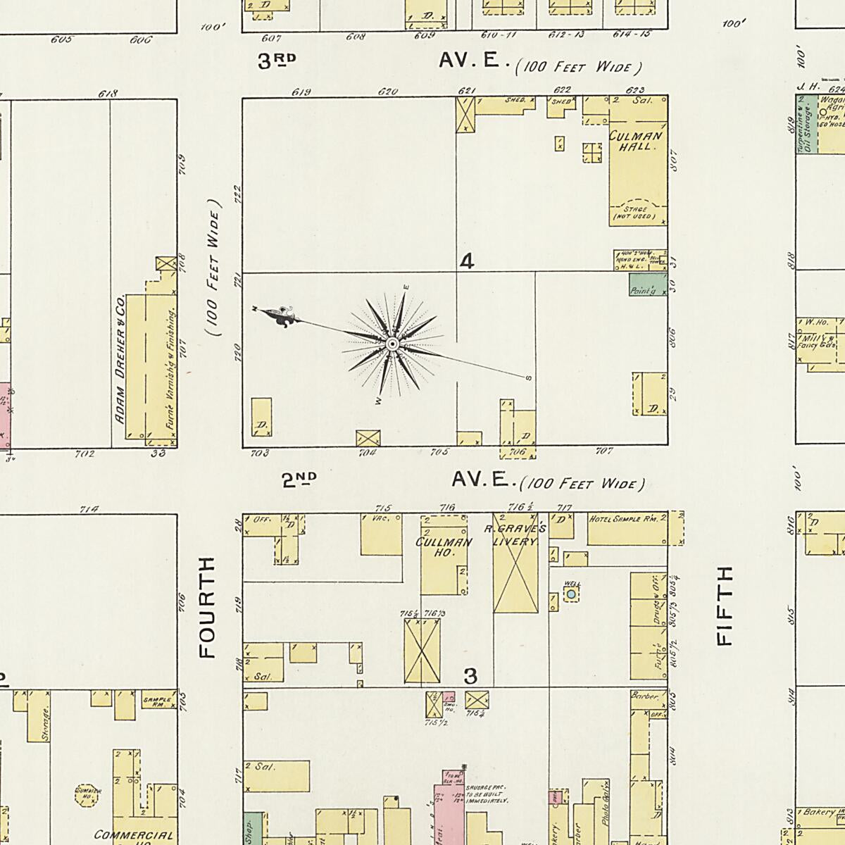 This old map of Cullman, Cullman County, Alabama was created by Sanborn Map Company in 1894
