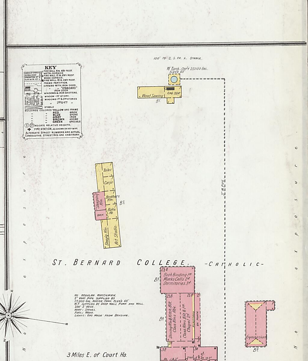 This old map of Cullman, Cullman County, Alabama was created by Sanborn Map Company in 1900
