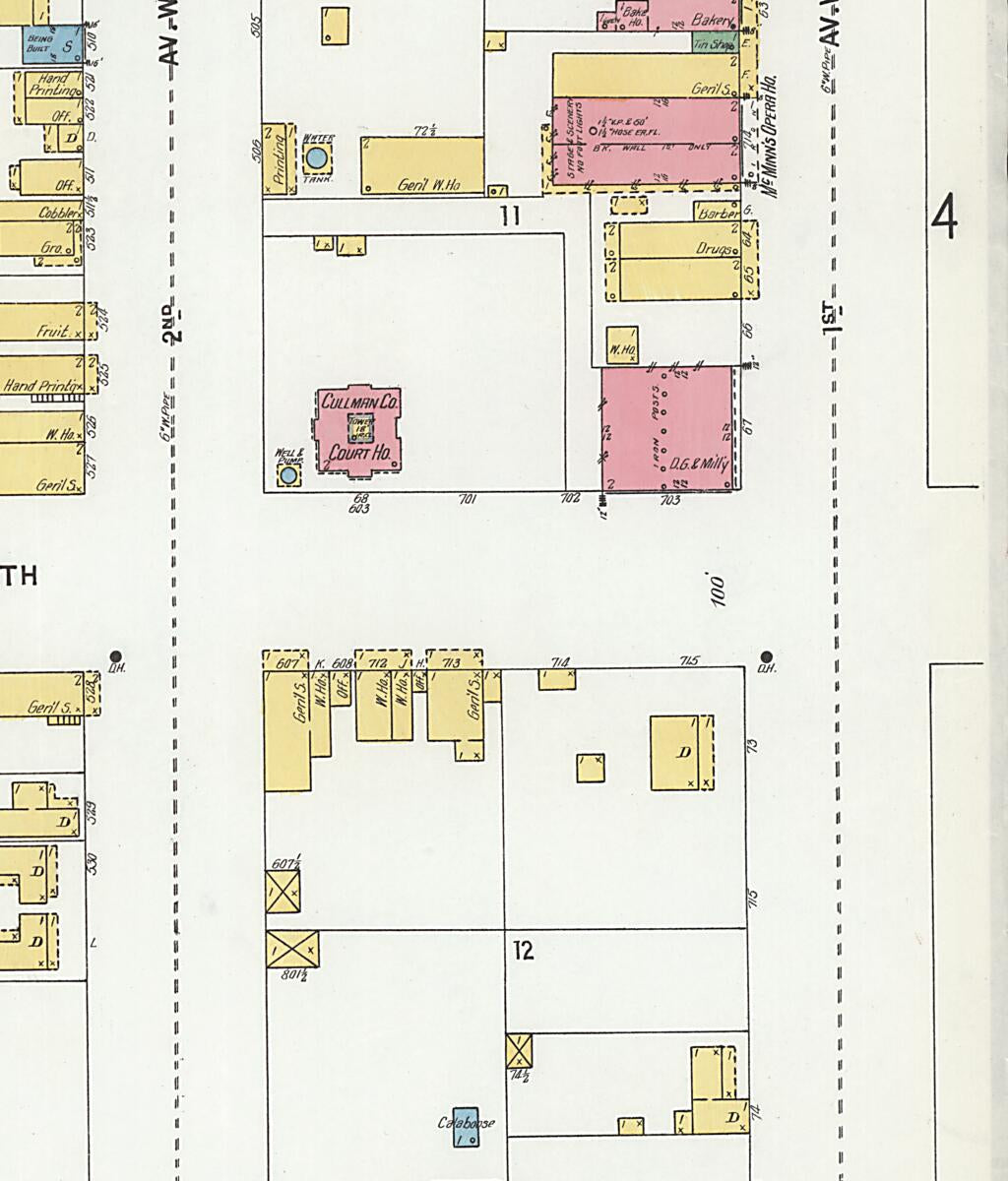 This old map of Cullman, Cullman County, Alabama was created by Sanborn Map Company in 1900