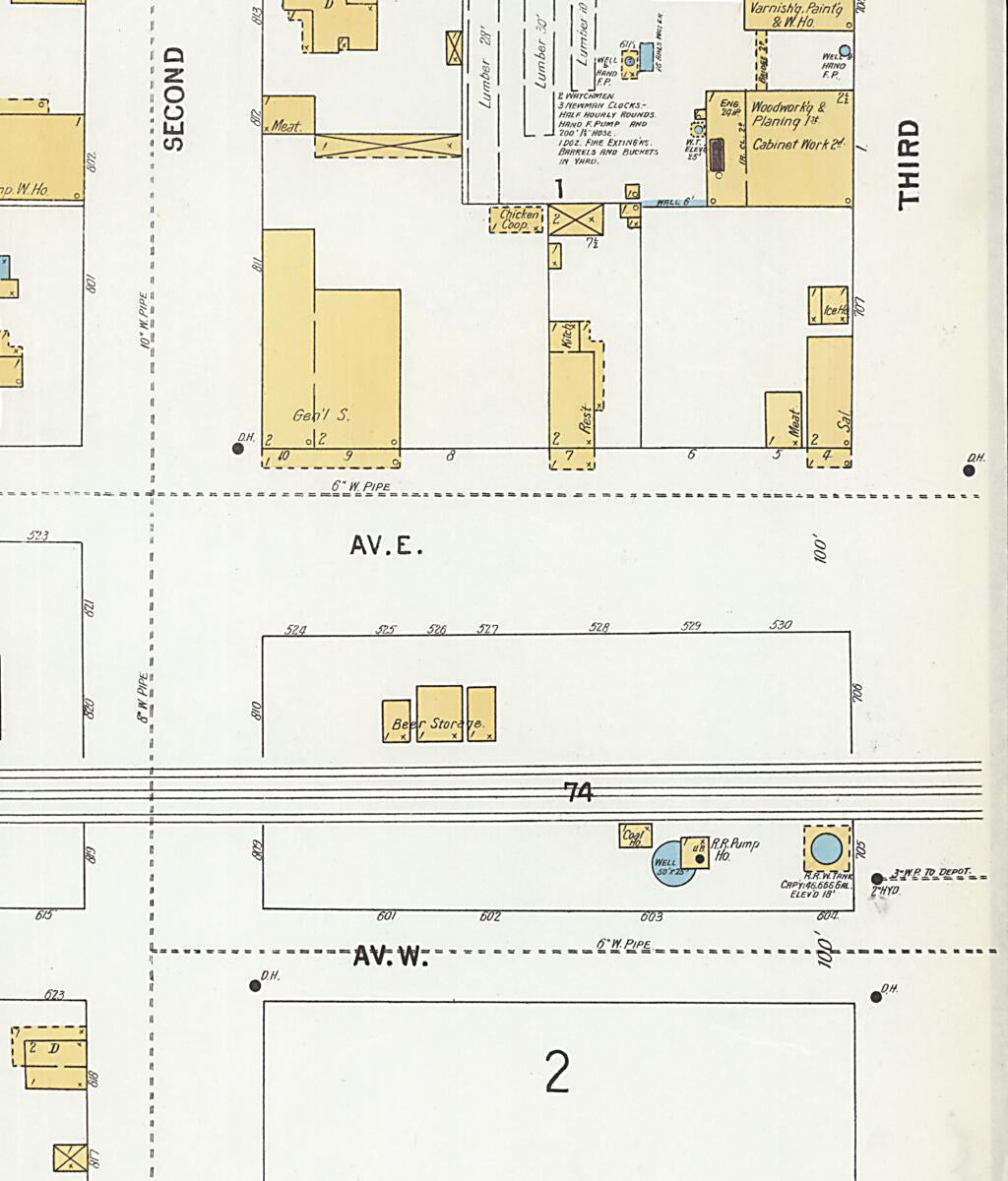This old map of Cullman, Cullman County, Alabama was created by Sanborn Map Company in 1900