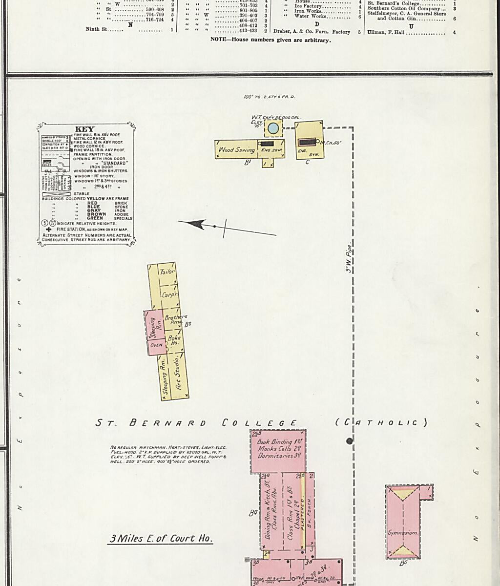 This old map of Cullman, Cullman County, Alabama was created by Sanborn Map Company in 1905