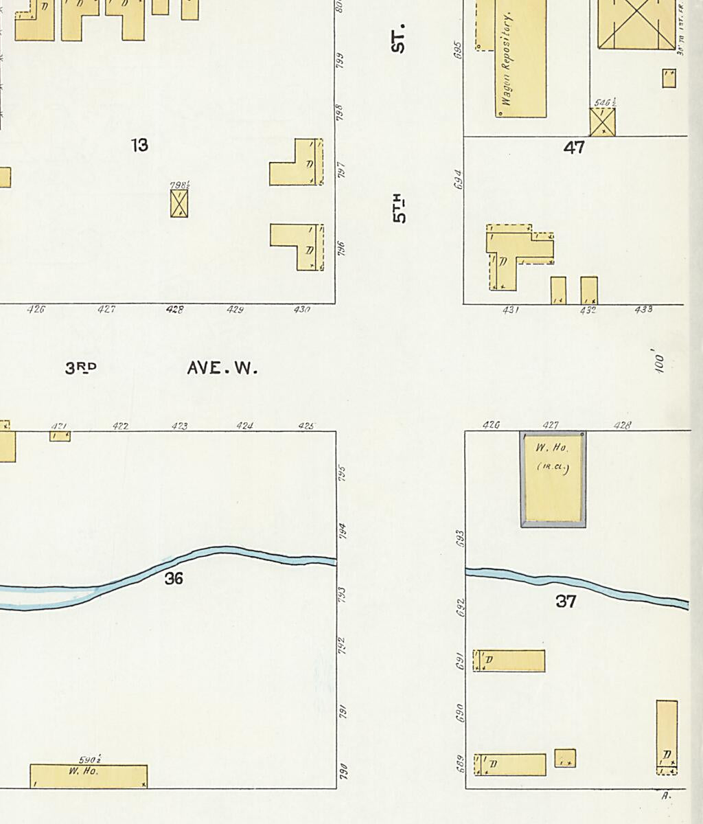 This old map of Cullman, Cullman County, Alabama was created by Sanborn Map Company in 1905