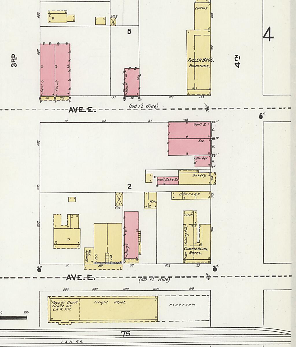 This old map of Cullman, Cullman County, Alabama was created by Sanborn Map Company in 1905