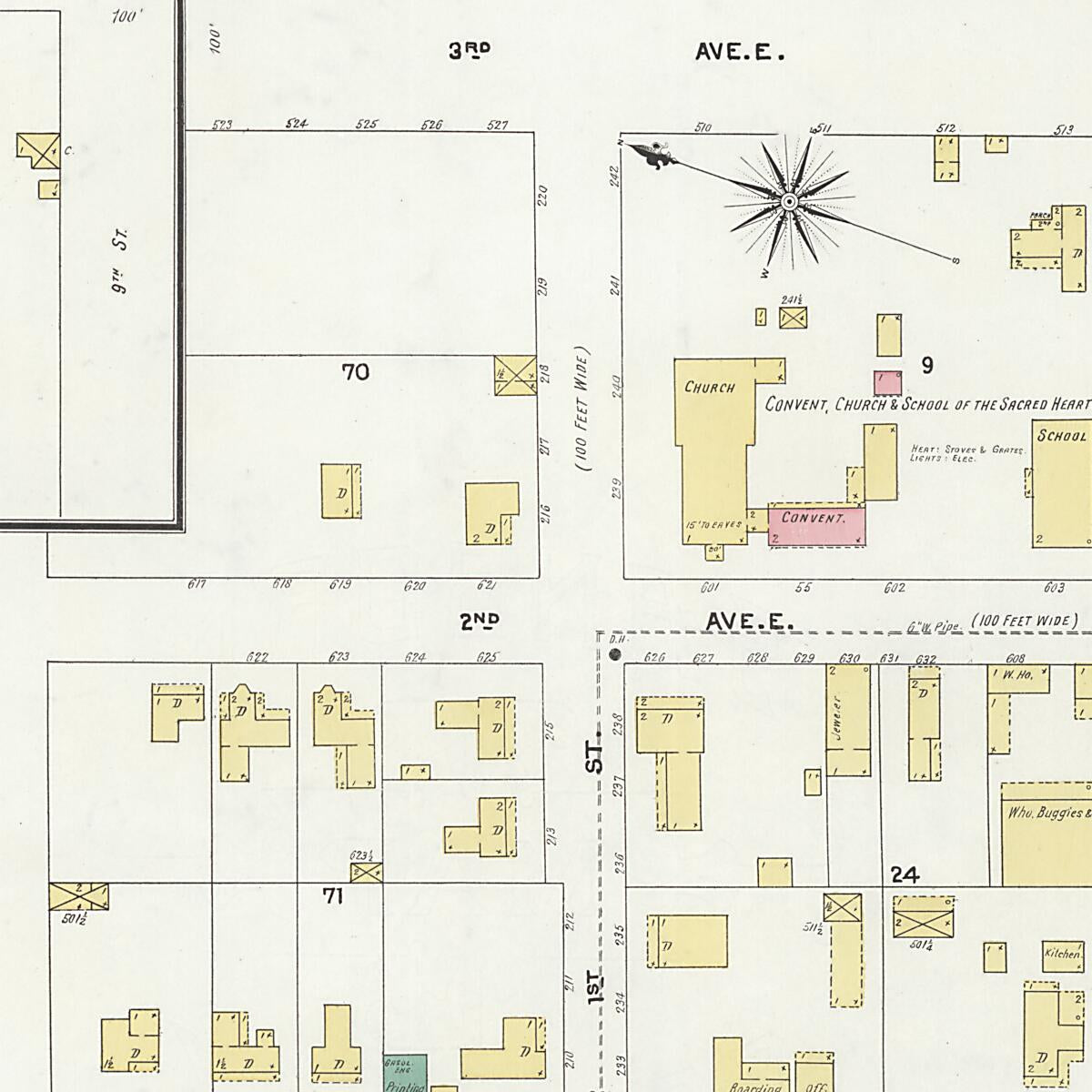 This old map of Cullman, Cullman County, Alabama was created by Sanborn Map Company in 1905