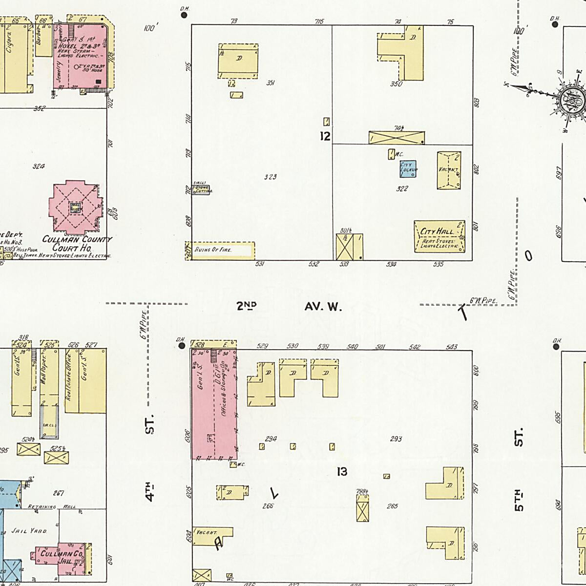 This old map of Cullman, Cullman County, Alabama was created by Sanborn Map Company in 1910