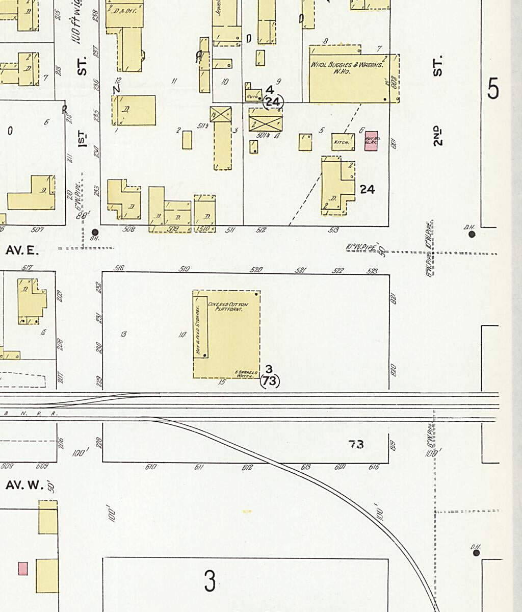 This old map of Cullman, Cullman County, Alabama was created by Sanborn Map Company in 1910
