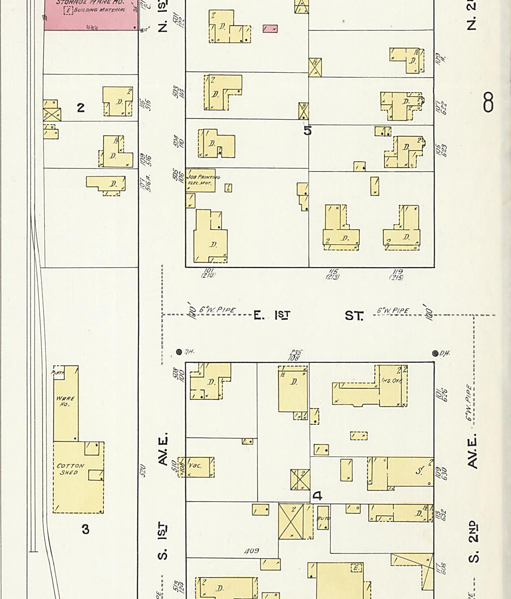 This old map of Cullman, Cullman County, Alabama was created by Sanborn Map Company in 1917