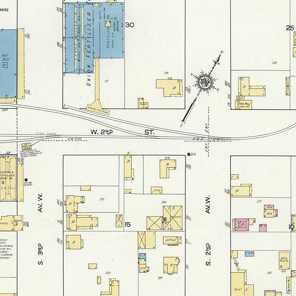 This old map of Cullman, Cullman County, Alabama was created by Sanborn Map Company in 1917