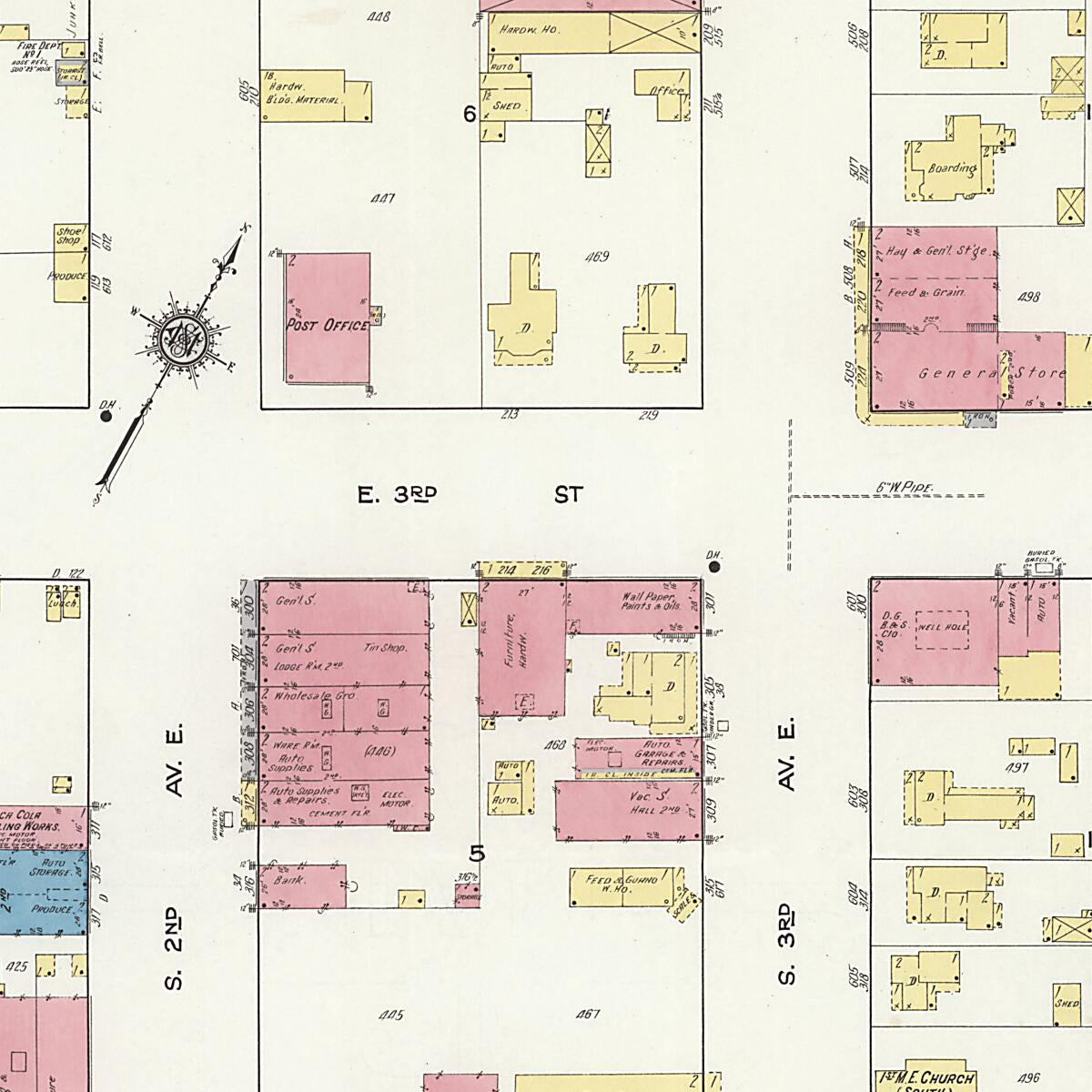 This old map of Cullman, Cullman County, Alabama was created by Sanborn Map Company in 1917