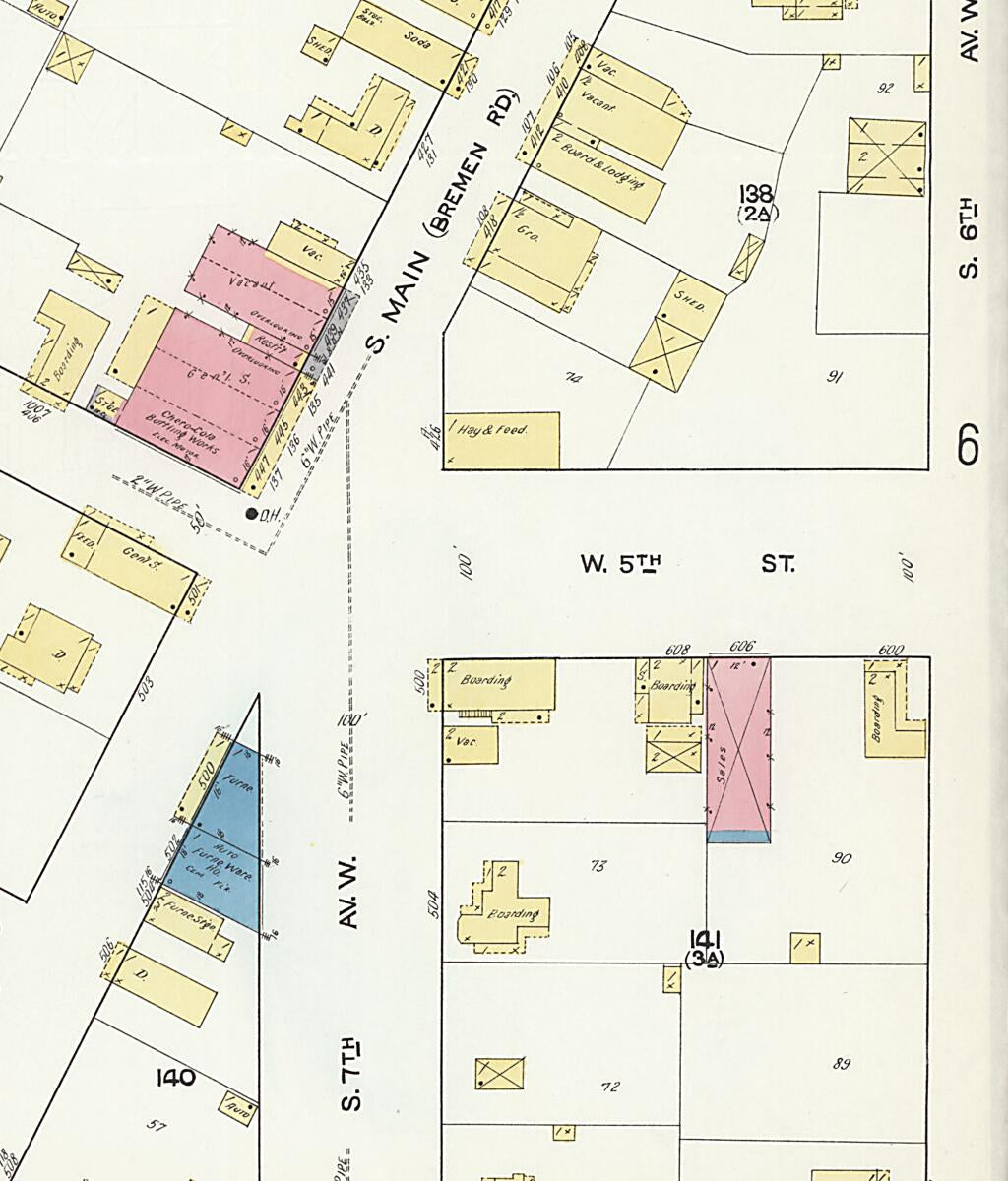 This old map of Cullman, Cullman County, Alabama was created by Sanborn Map Company in 1917