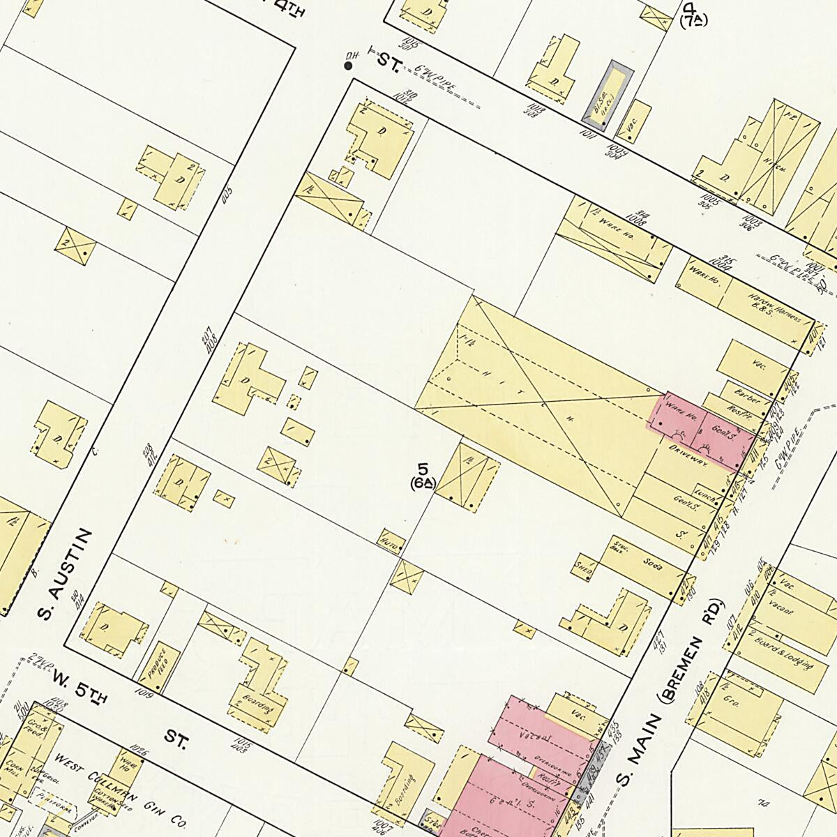 This old map of Cullman, Cullman County, Alabama was created by Sanborn Map Company in 1917