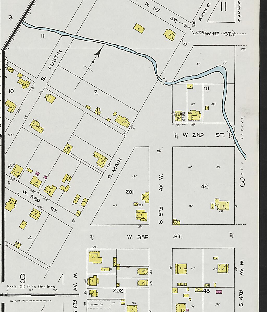 This old map of Cullman, Cullman County, Alabama was created by Sanborn Map Company in 1926