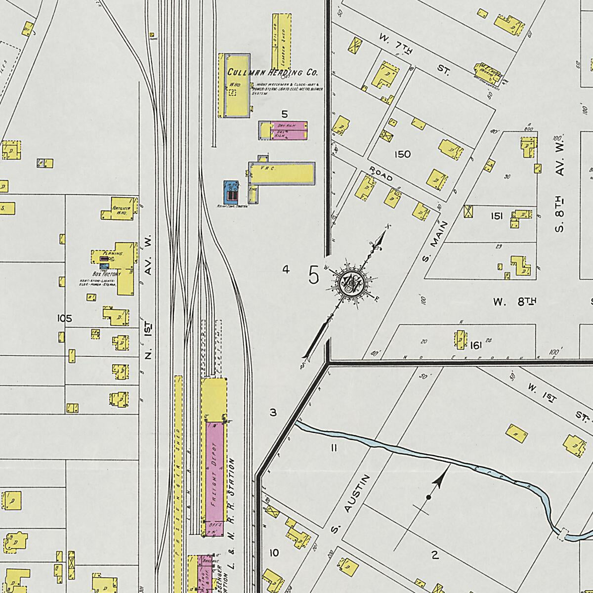 This old map of Cullman, Cullman County, Alabama was created by Sanborn Map Company in 1926