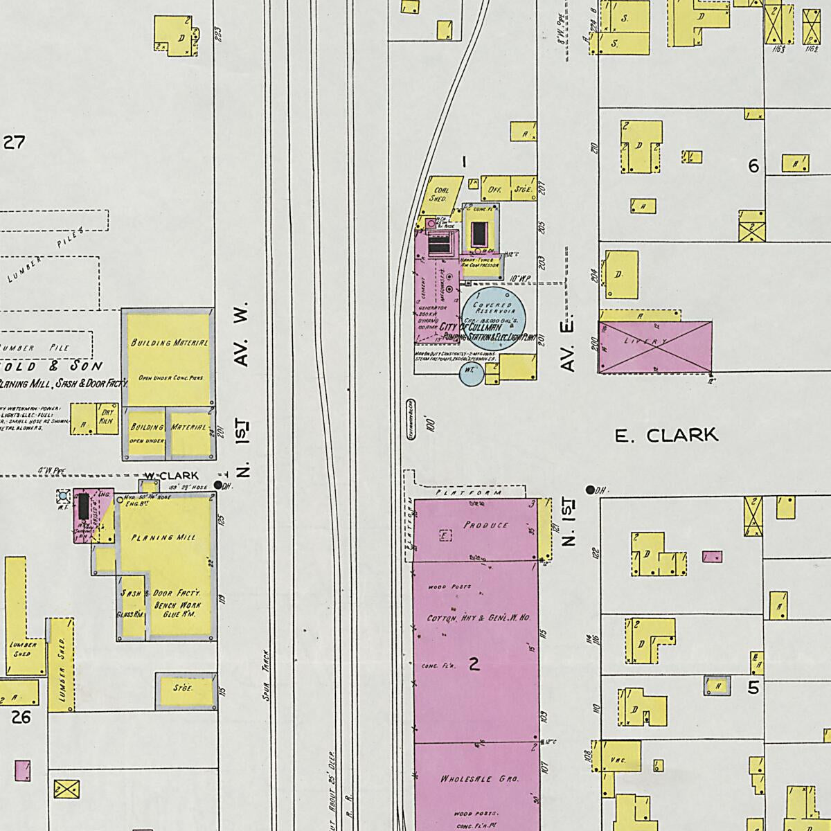 This old map of Cullman, Cullman County, Alabama was created by Sanborn Map Company in 1926