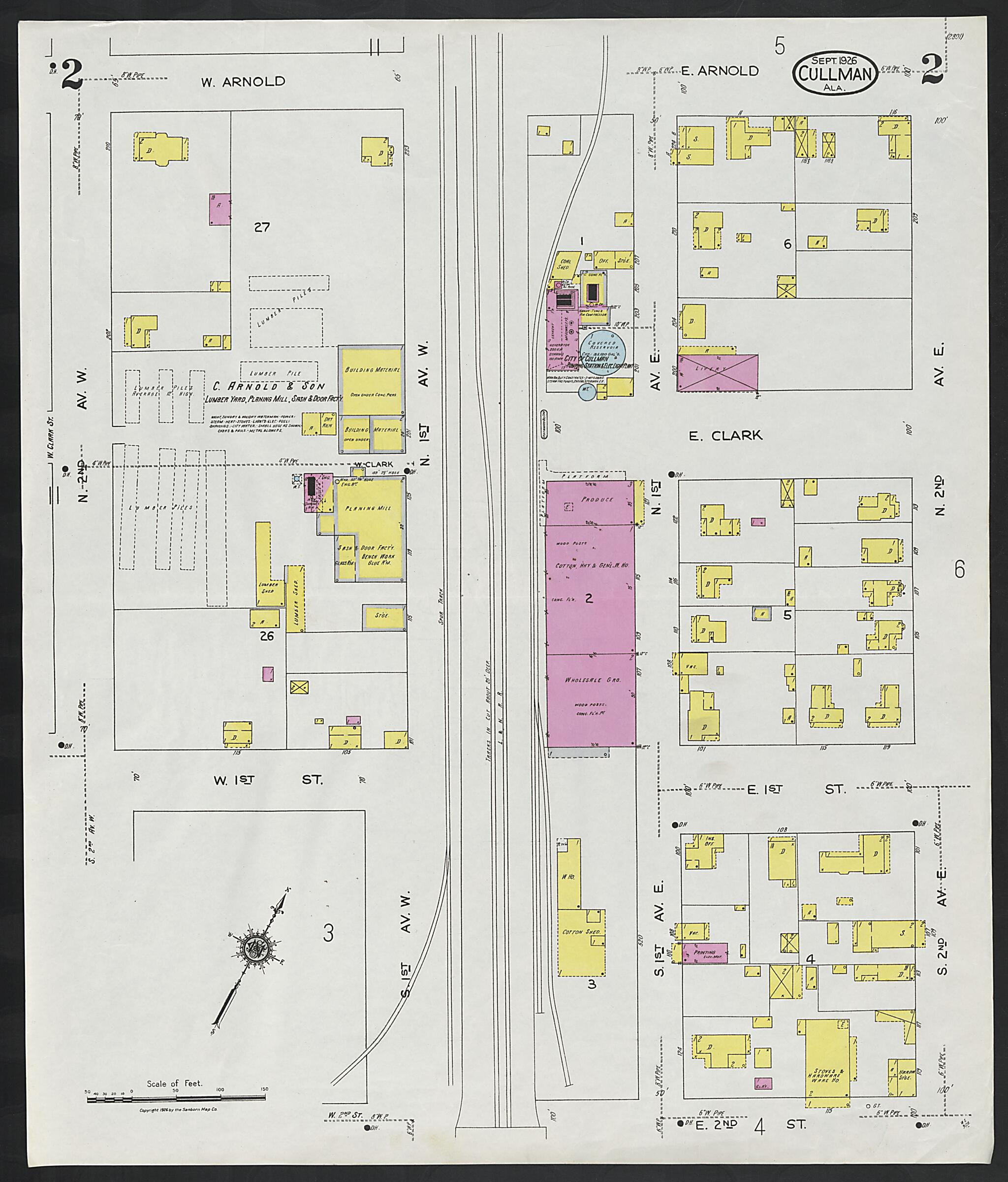 Cullman, Cullman County, Alabama 1926 (Sheet 2 of 12) by Relic Map Company