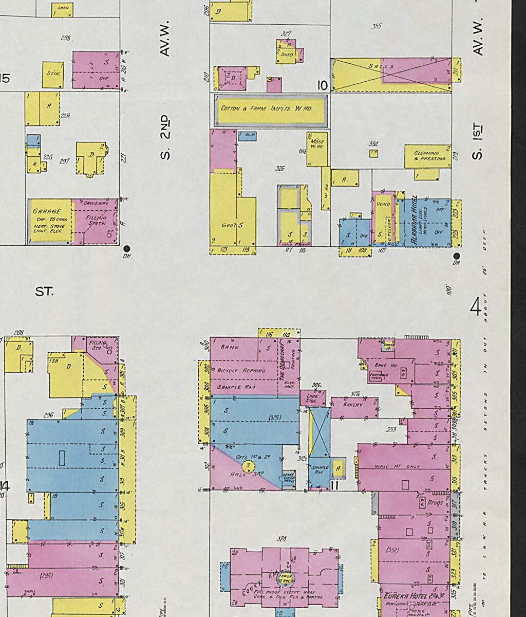 This old map of Cullman, Cullman County, Alabama was created by Sanborn Map Company in 1926
