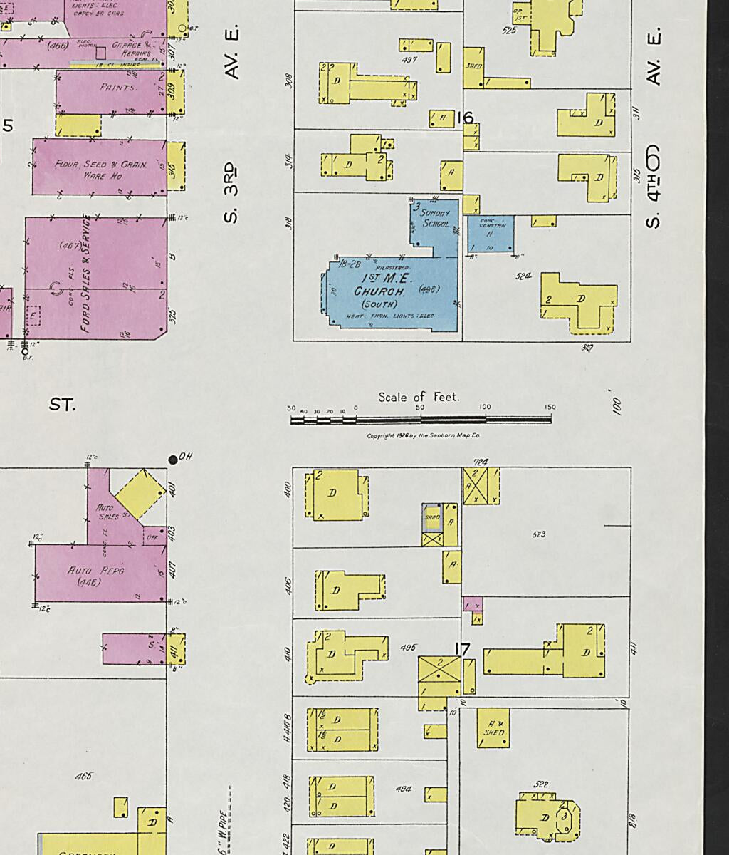 This old map of Cullman, Cullman County, Alabama was created by Sanborn Map Company in 1926