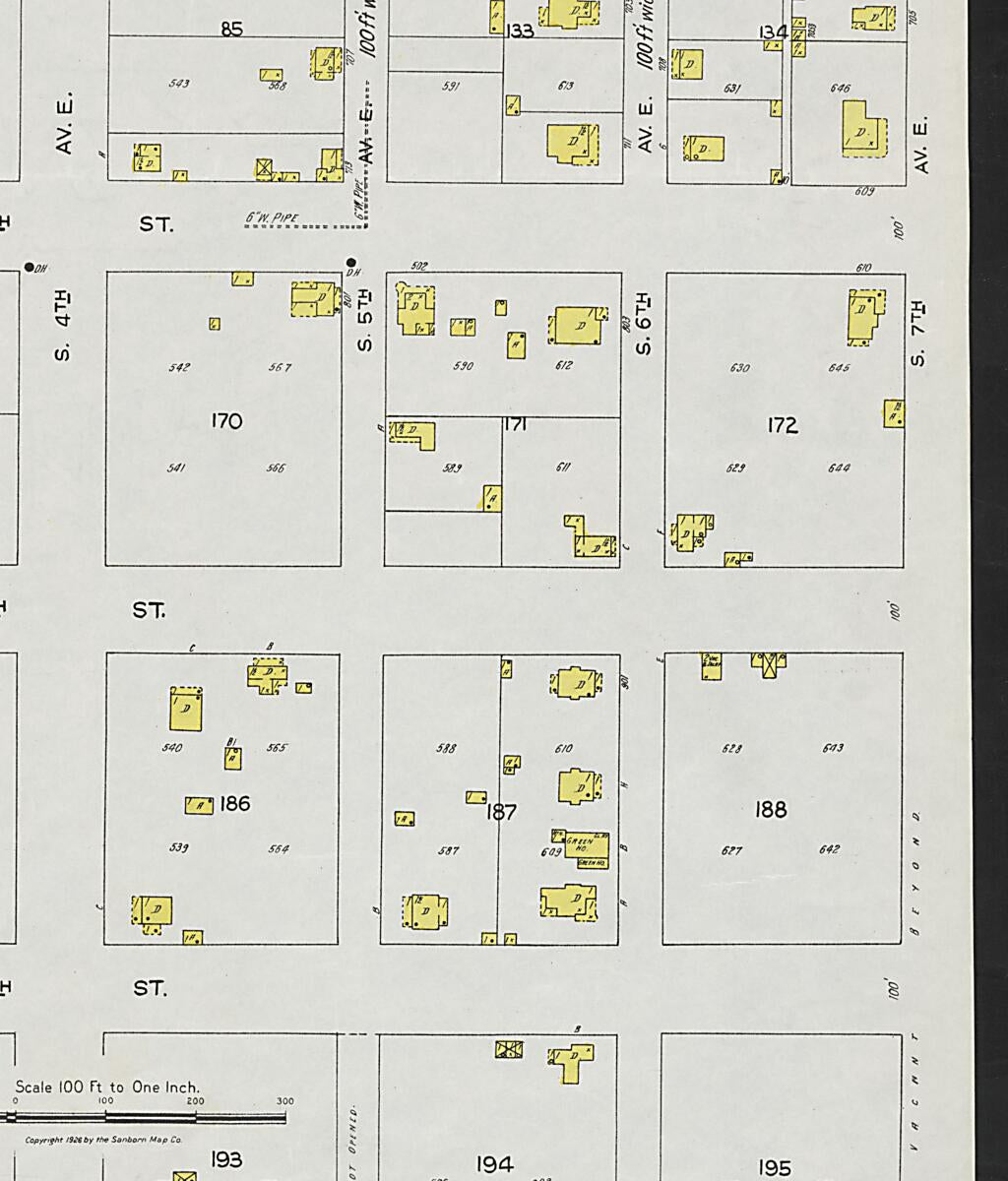 This old map of Cullman, Cullman County, Alabama was created by Sanborn Map Company in 1926
