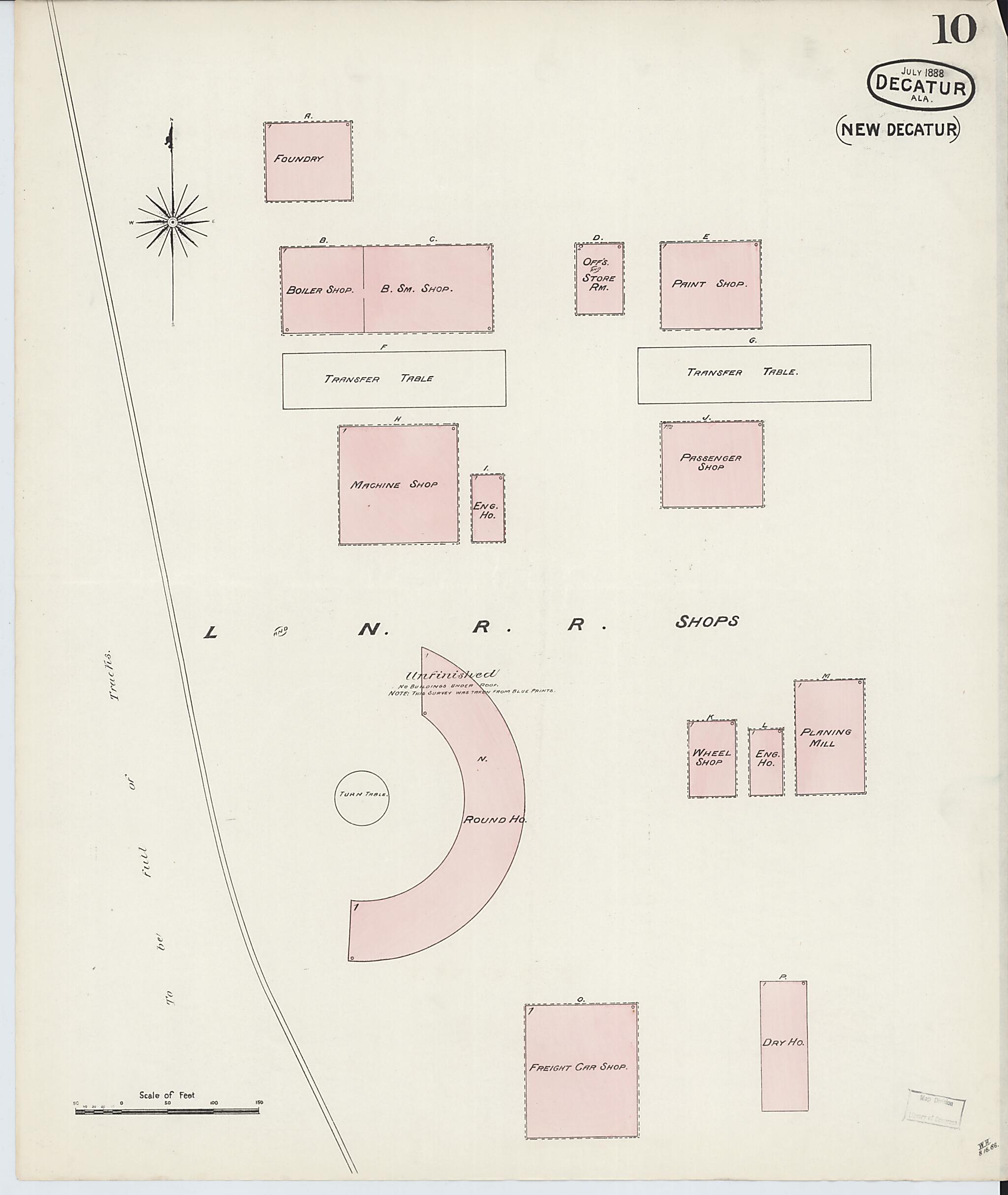 Decatur, Morgan County, Alabama 1888 (Sheet 10) by Relic Map Company