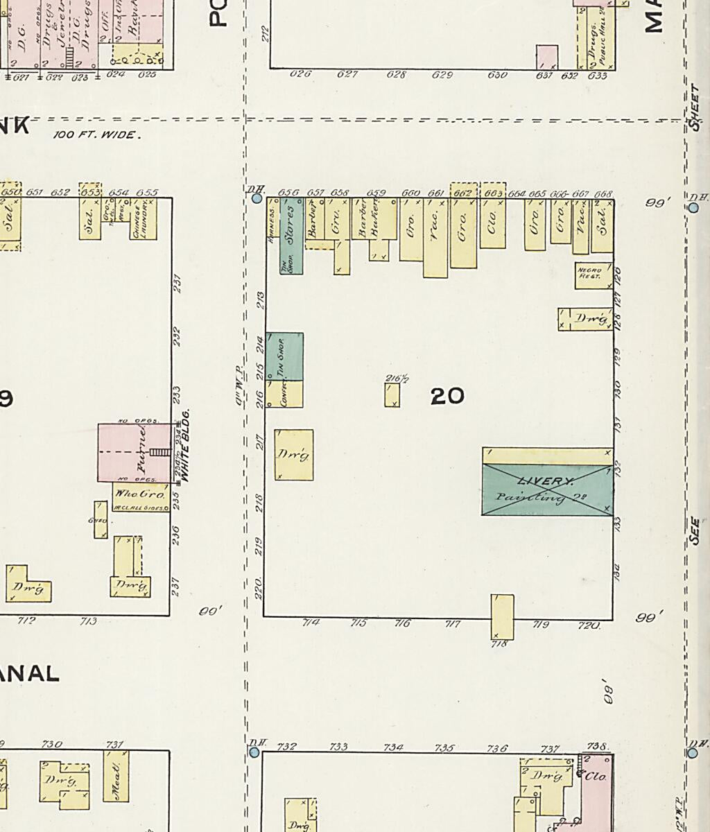 This old map of New Decatur, Morgan County, Alabama was created by Sanborn Map Company in 1888