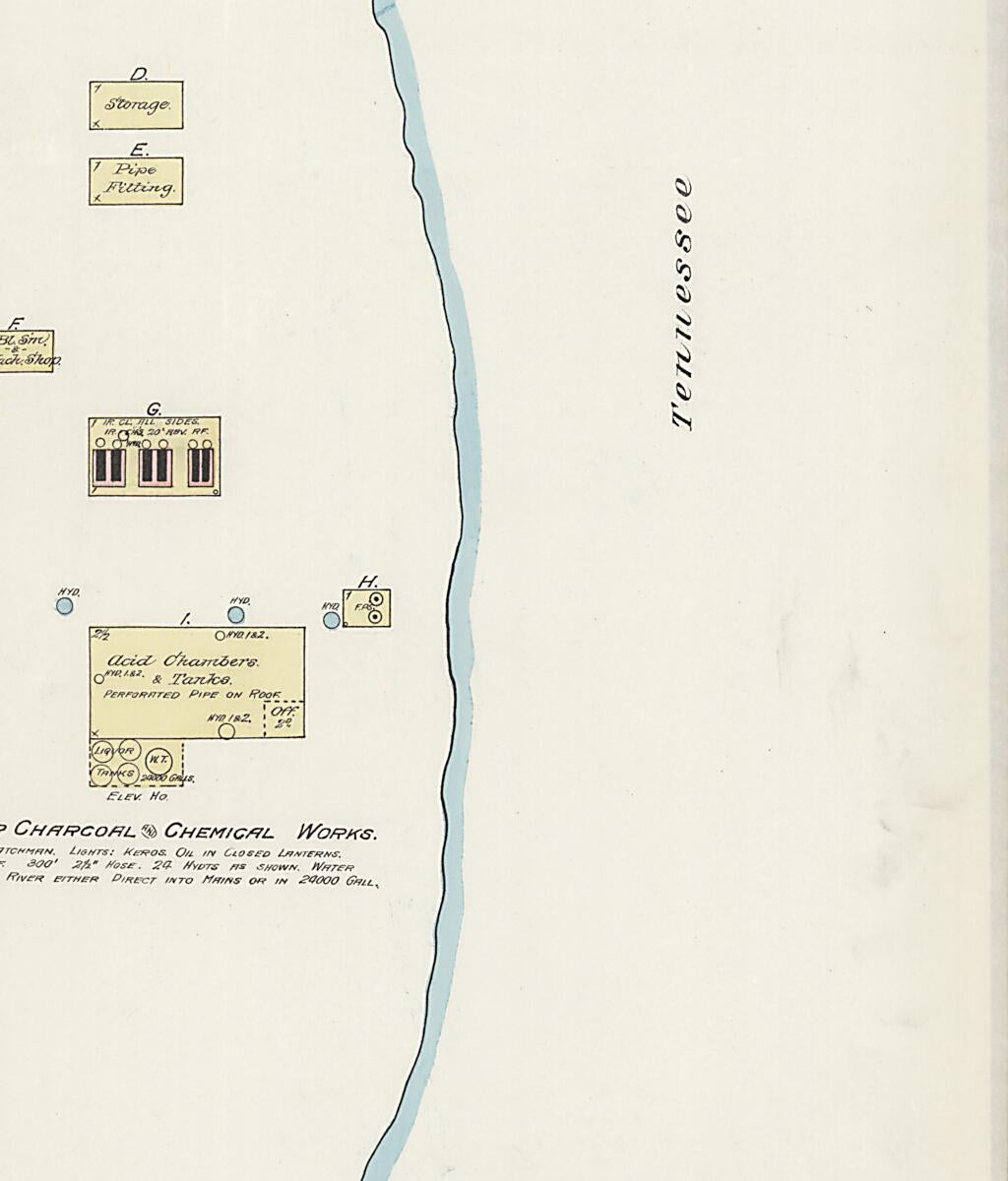 This old map of New Decatur, Morgan County, Alabama was created by Sanborn Map Company in 1888