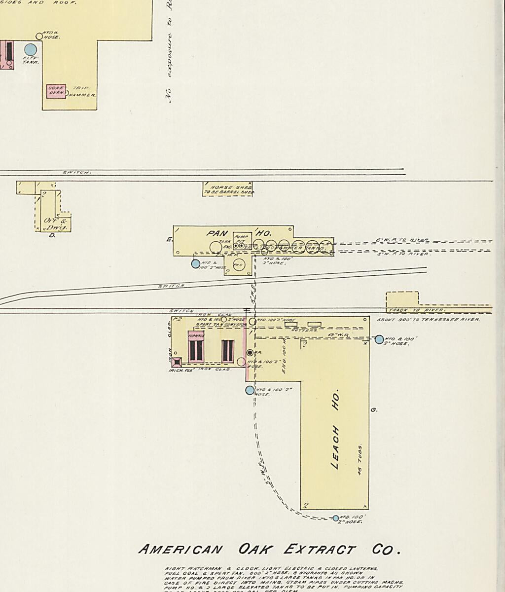 This old map of New Decatur, Morgan County, Alabama was created by Sanborn Map Company in 1888