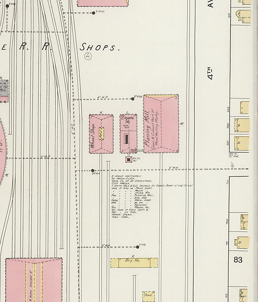 This old map of New Decatur, Morgan County, Alabama was created by Sanborn Map Company in 1894
