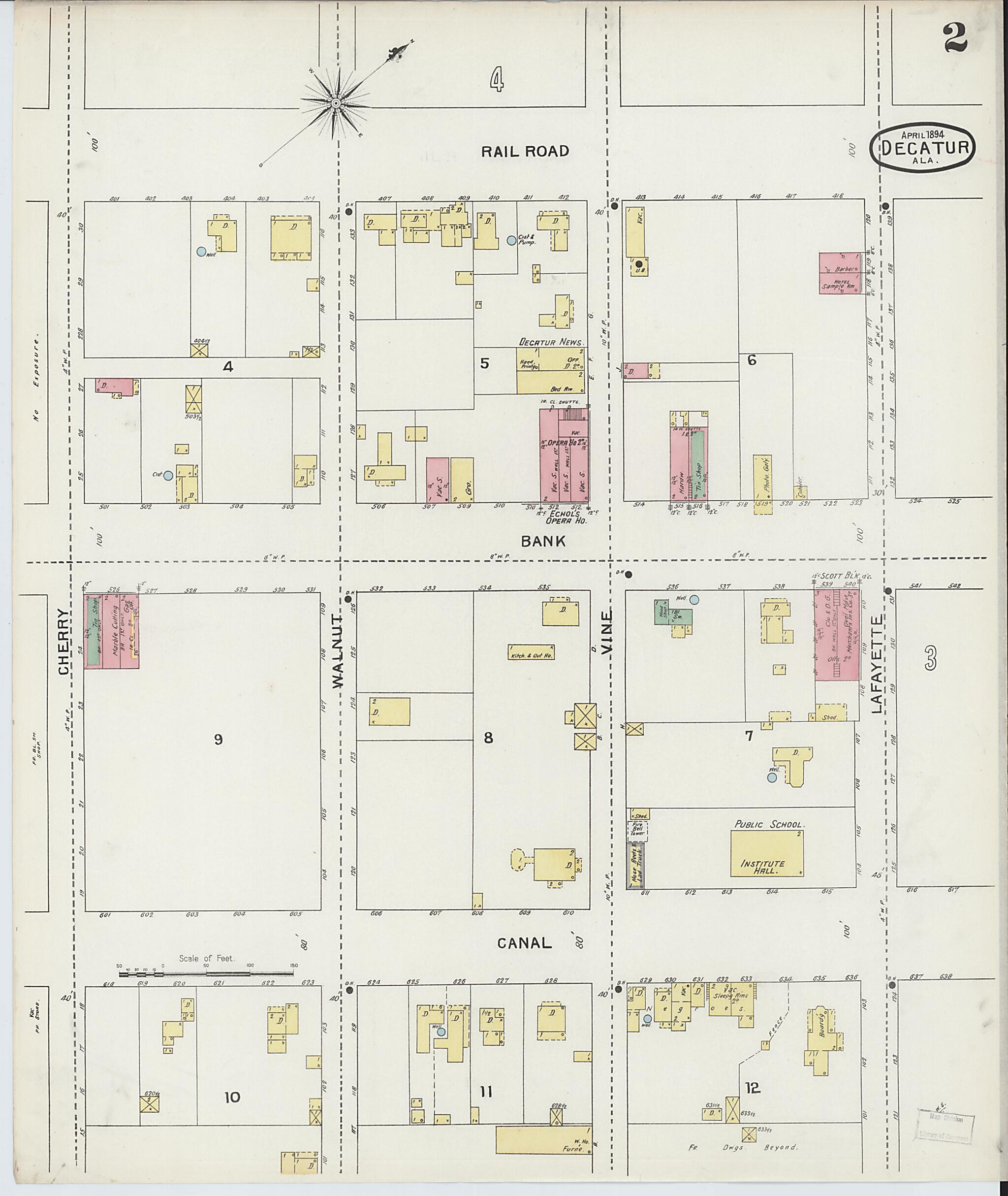 Decatur, Morgan County, Alabama 1894 (Sheet 2) by Relic Map Company