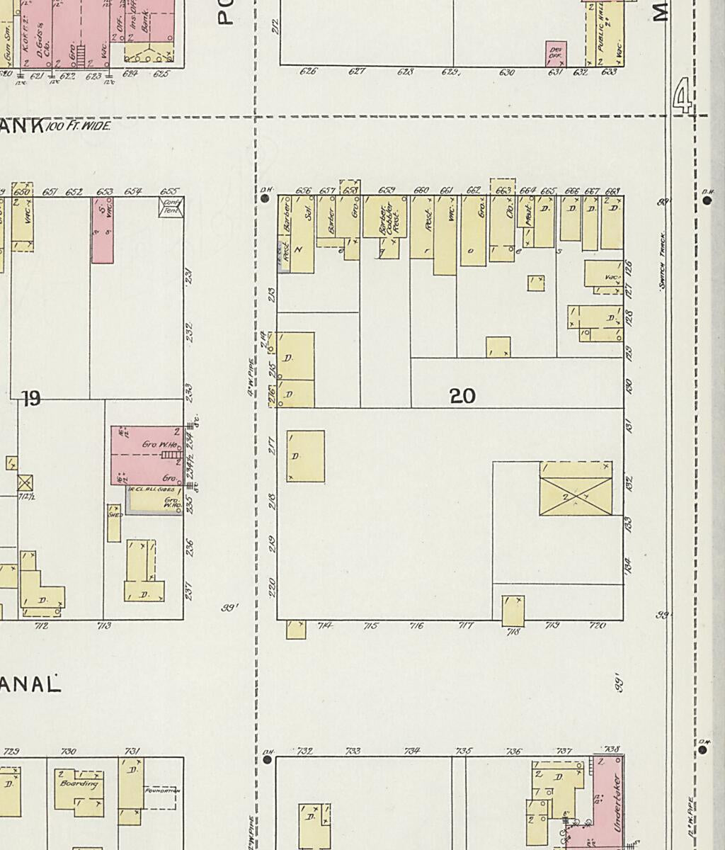 This old map of New Decatur, Morgan County, Alabama was created by Sanborn Map Company in 1894