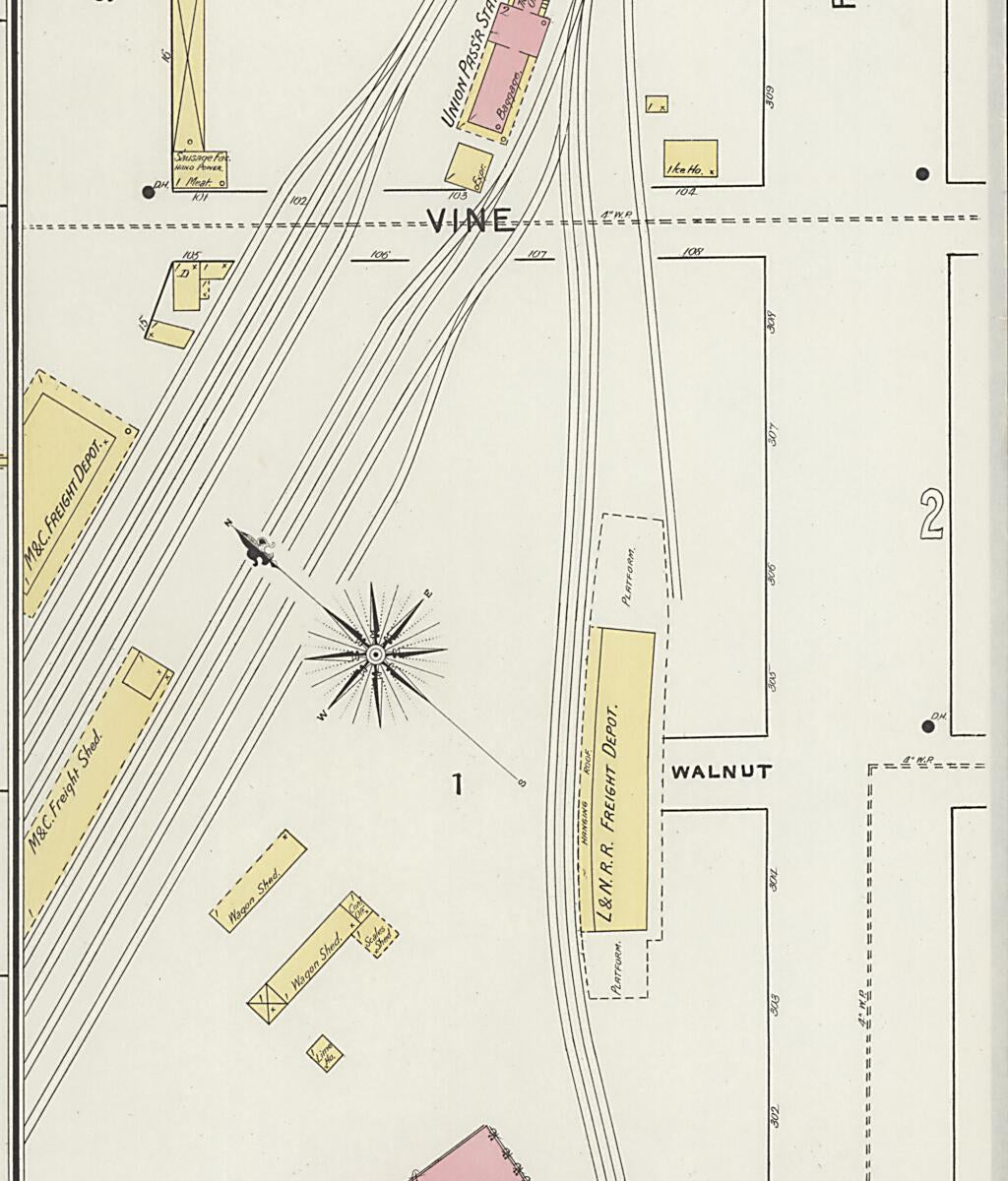 This old map of New Decatur, Morgan County, Alabama was created by Sanborn Map Company in 1894