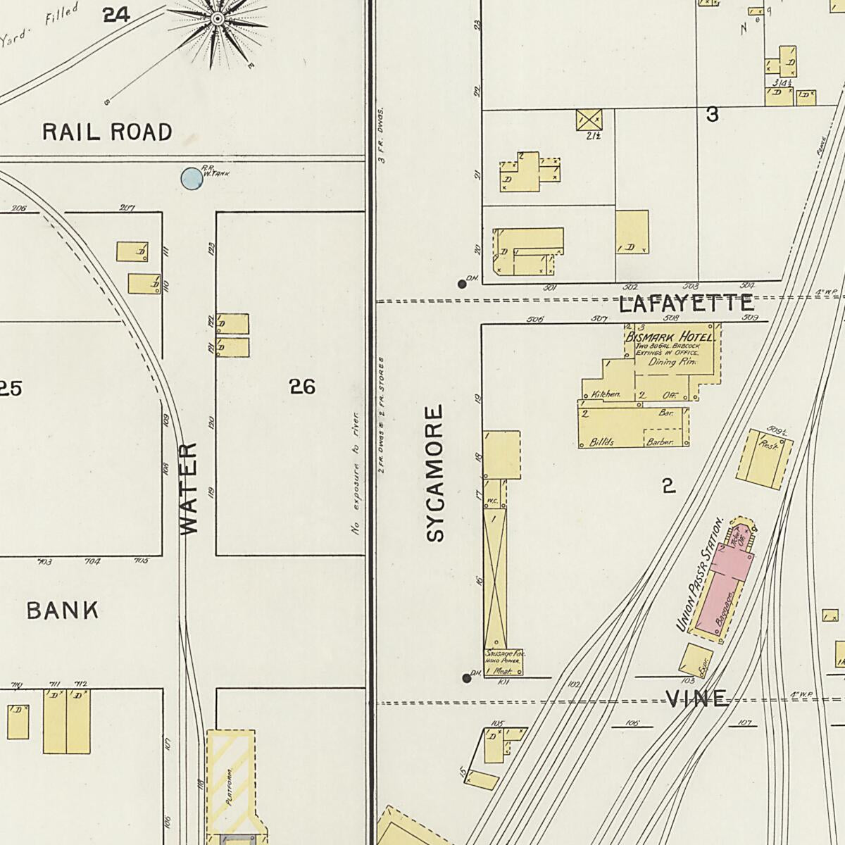 This old map of New Decatur, Morgan County, Alabama was created by Sanborn Map Company in 1894