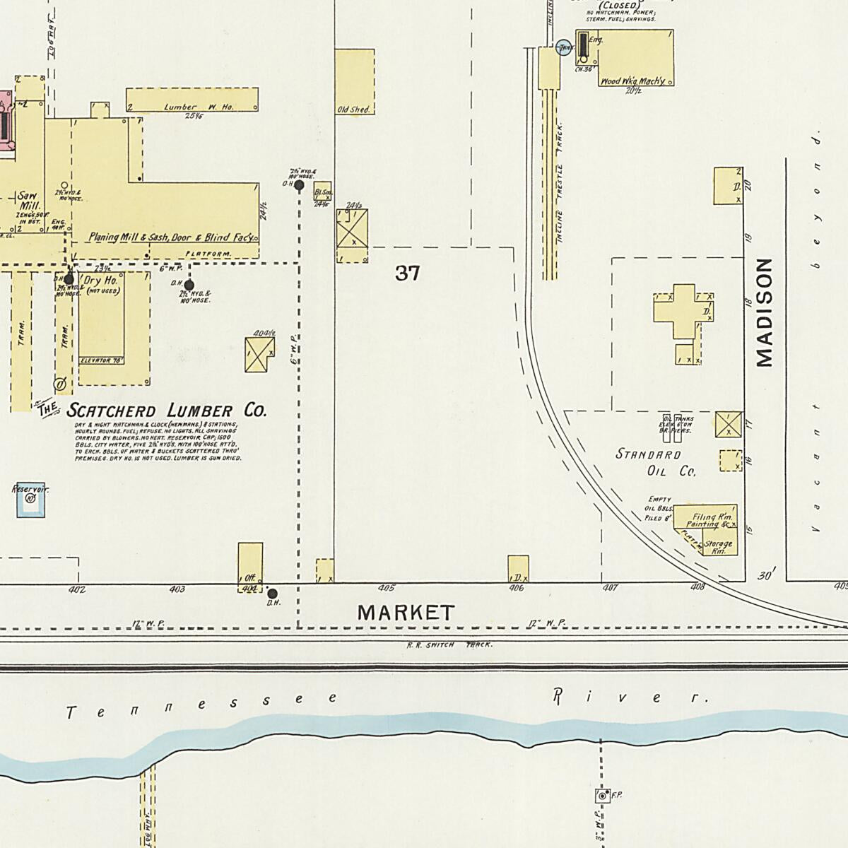 This old map of New Decatur, Morgan County, Alabama was created by Sanborn Map Company in 1894