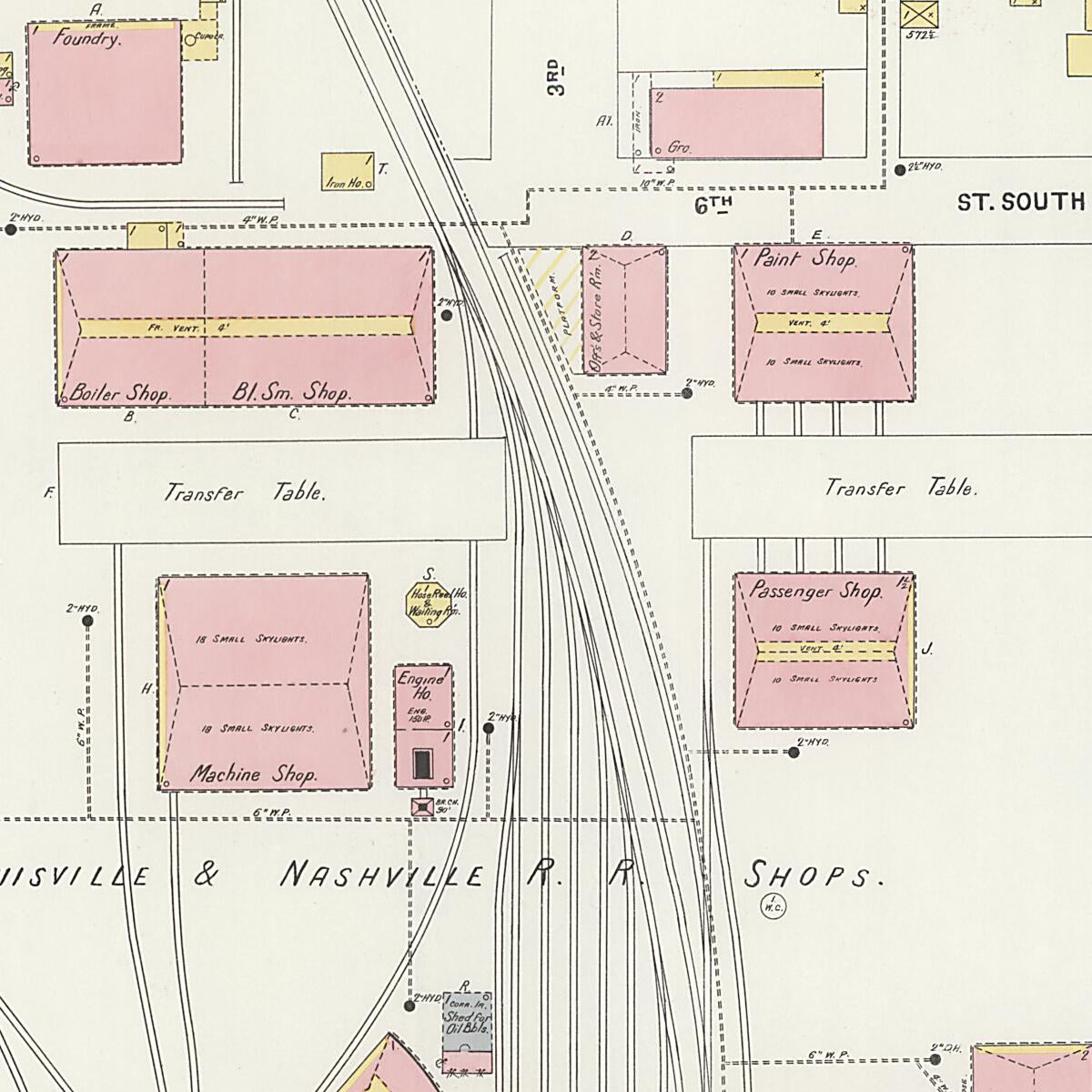 This old map of New Decatur, Morgan County, Alabama was created by Sanborn Map Company in 1898