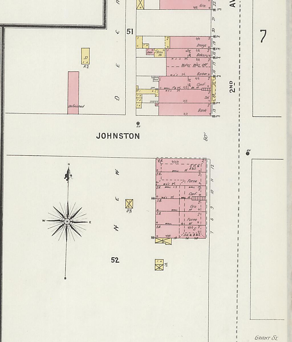 This old map of New Decatur, Morgan County, Alabama was created by Sanborn Map Company in 1898