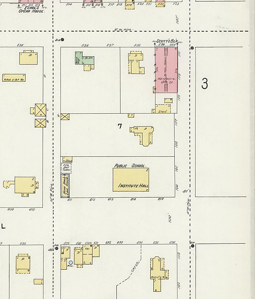This old map of New Decatur, Morgan County, Alabama was created by Sanborn Map Company in 1898