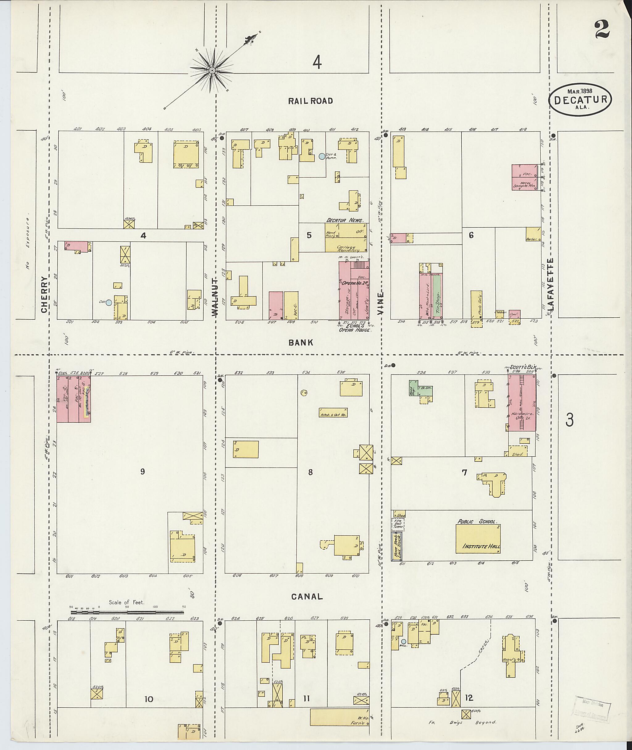 Decatur, Morgan County, Alabama 1898 (Sheet 2) by Relic Map Company