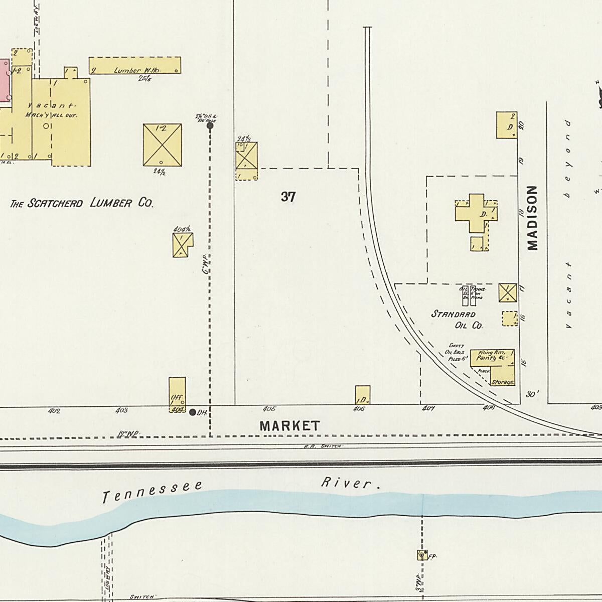 This old map of New Decatur, Morgan County, Alabama was created by Sanborn Map Company in 1898