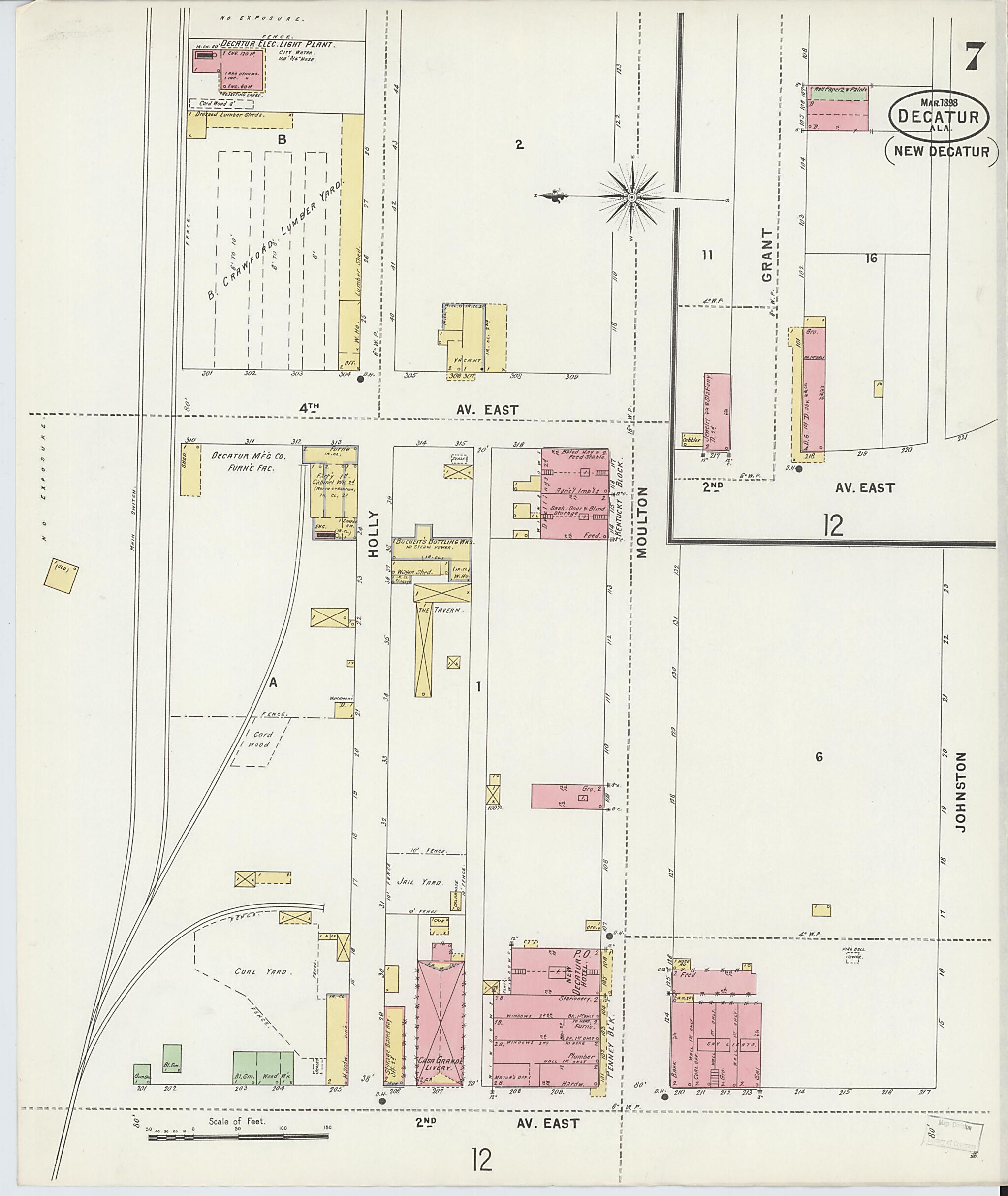 Decatur, Morgan County, Alabama 1898 (Sheet 7) by Relic Map Company