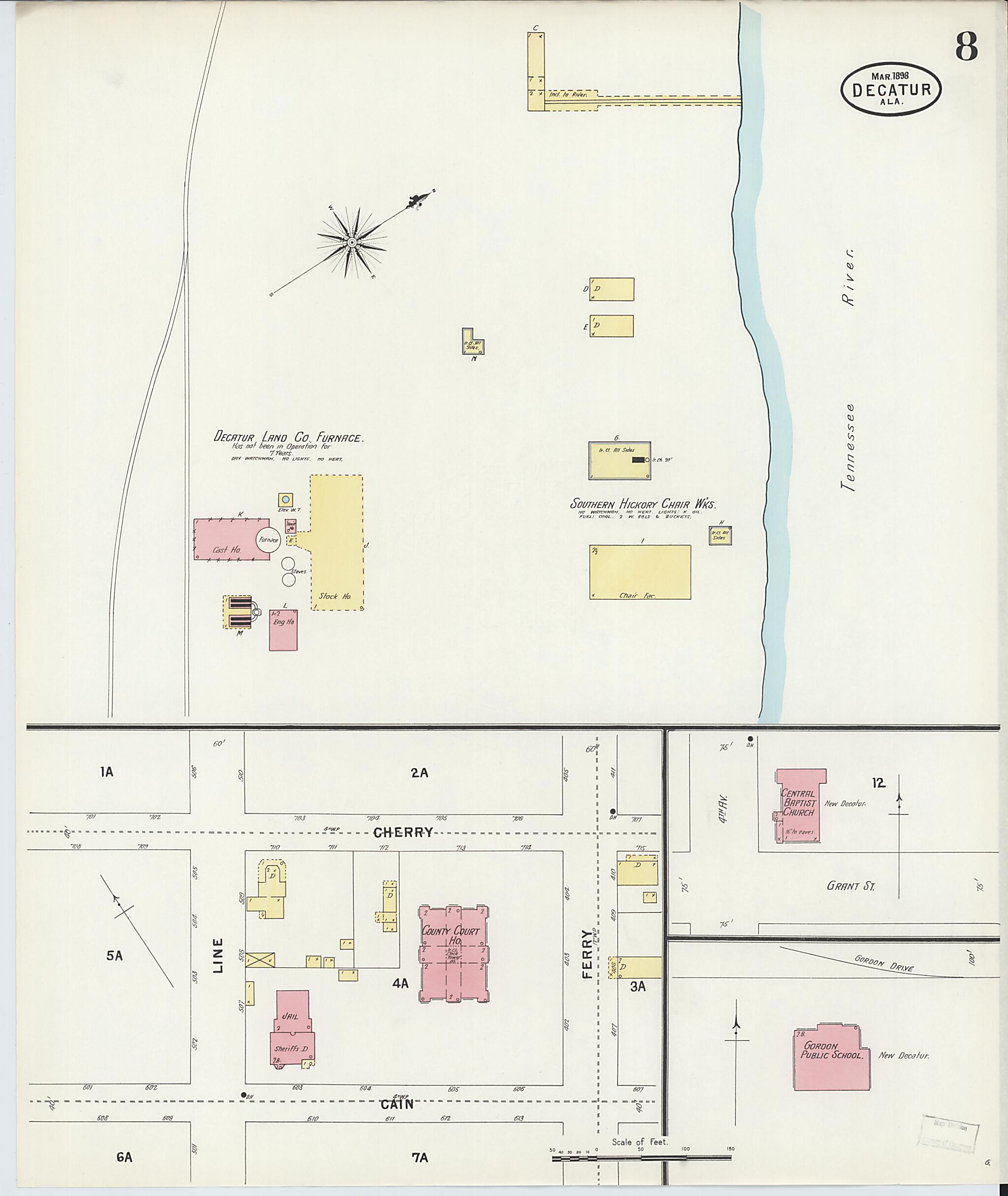 Decatur, Morgan County, Alabama 1898 (Sheet 8) by Relic Map Company