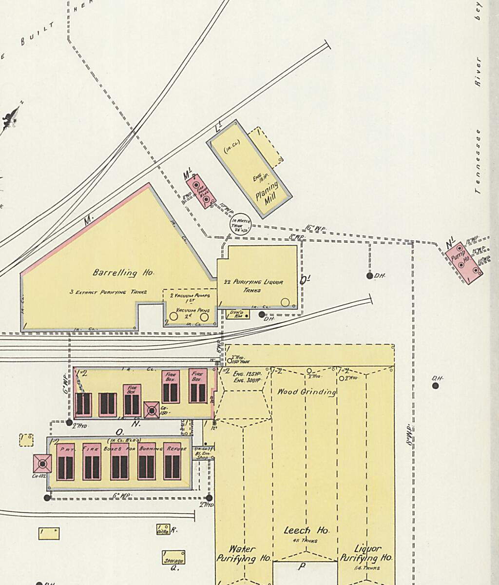 This old map of New Decatur, Morgan County, Alabama was created by Sanborn Map Company in 1898