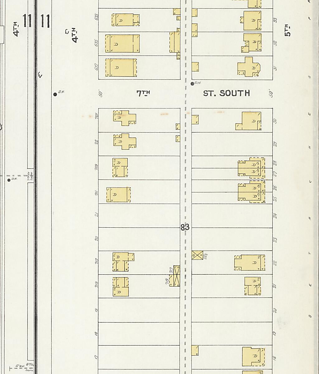 This old map of New Decatur, Morgan County, Alabama was created by Sanborn Map Company in 1903