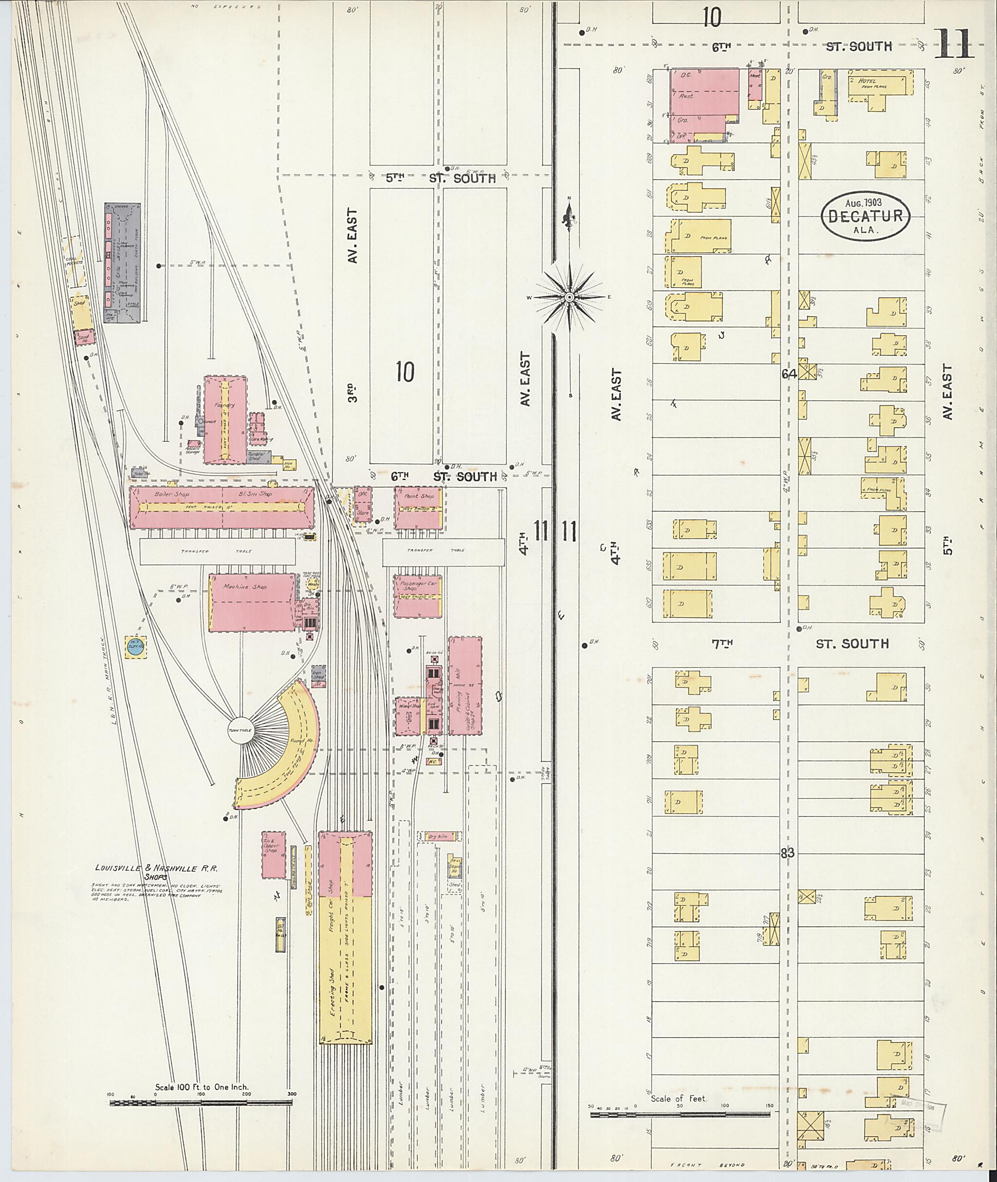 Decatur, Morgan County, Alabama 1903 (Sheet 11) by Relic Map Company