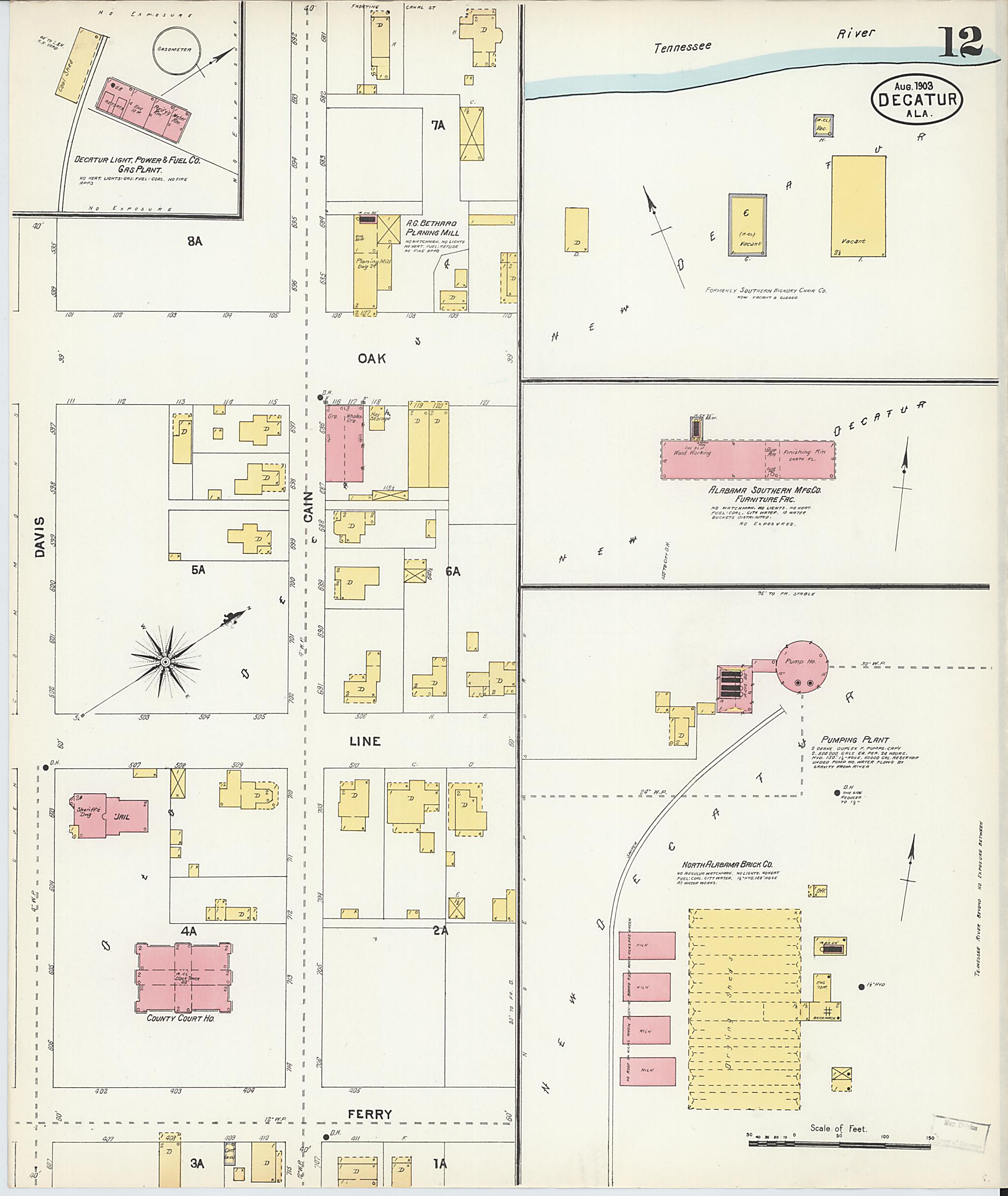 Decatur, Morgan County, Alabama 1903 (Sheet 12) by Relic Map Company