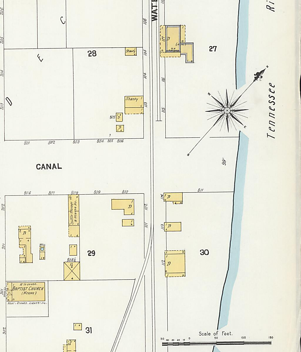 This old map of New Decatur, Morgan County, Alabama was created by Sanborn Map Company in 1903
