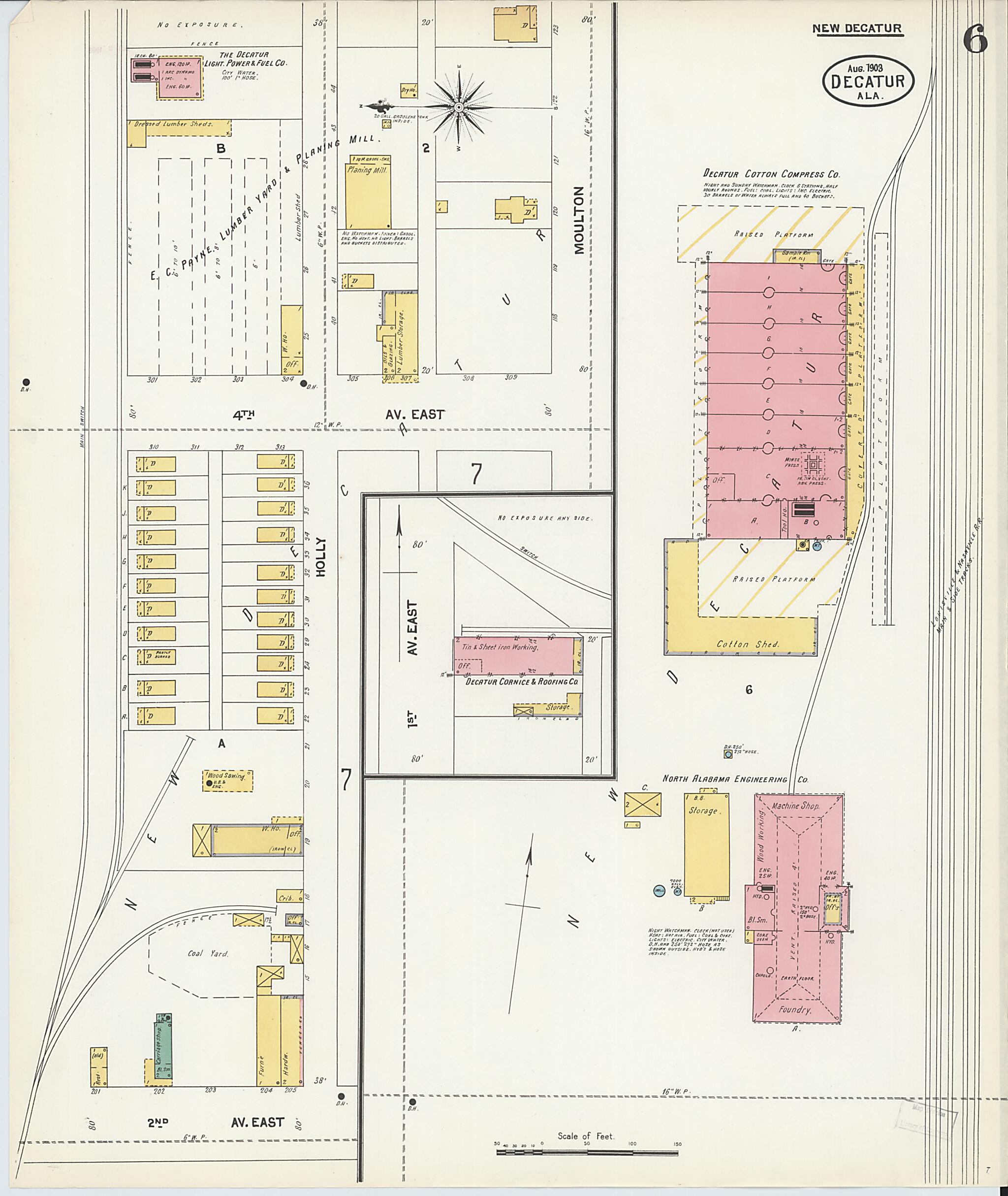 Decatur, Morgan County, Alabama 1903 (Sheet 6) by Relic Map Company
