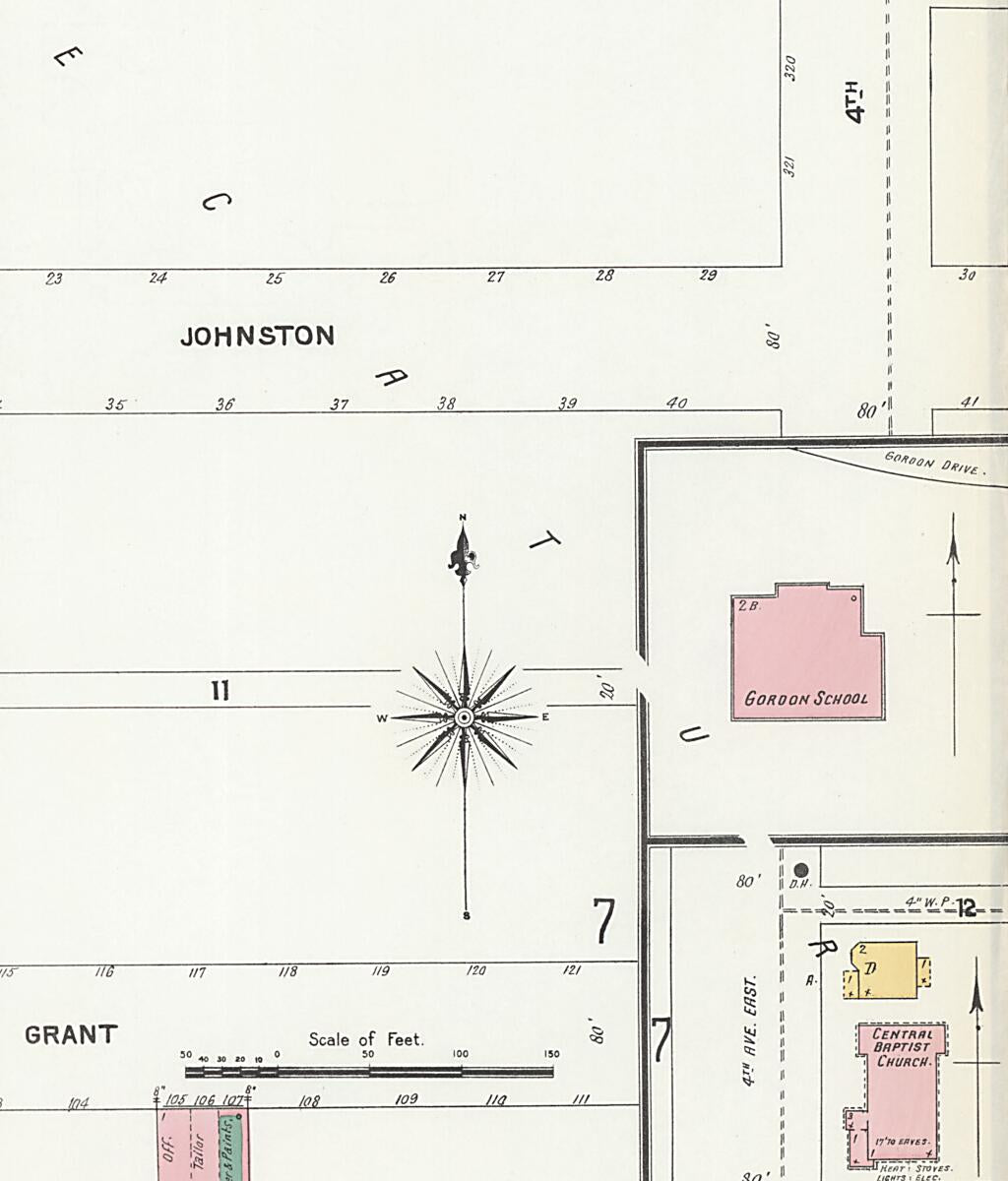 This old map of New Decatur, Morgan County, Alabama was created by Sanborn Map Company in 1903