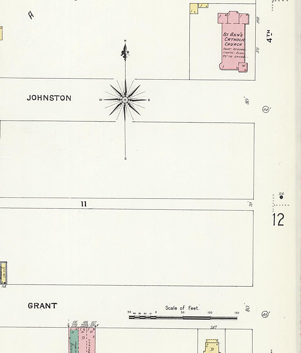 This old map of New Decatur, Morgan County, Alabama was created by Sanborn Map Company in 1908