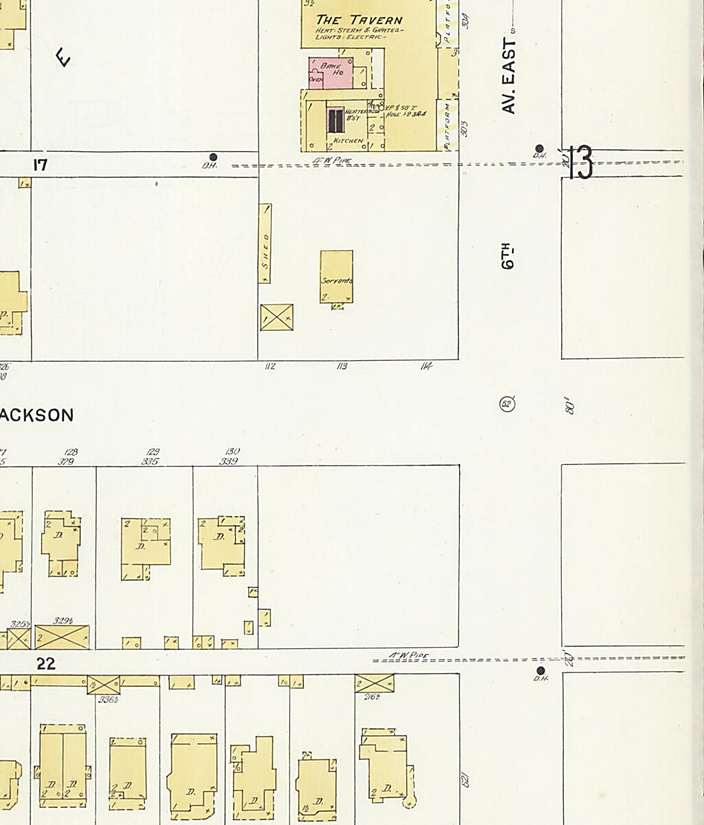 This old map of New Decatur, Morgan County, Alabama was created by Sanborn Map Company in 1908