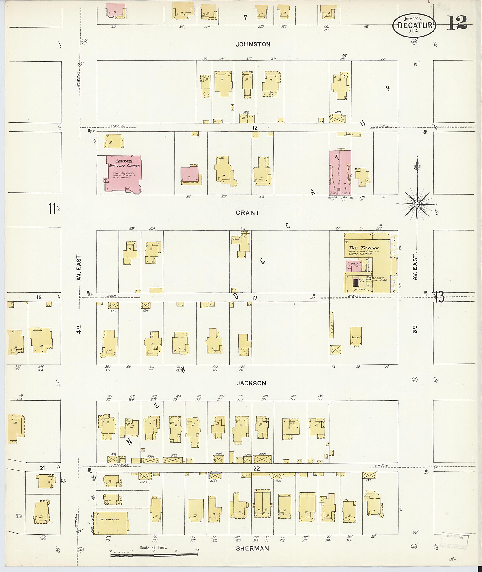 Decatur, Morgan County, Alabama 1908 (Sheet 12) by Relic Map Company
