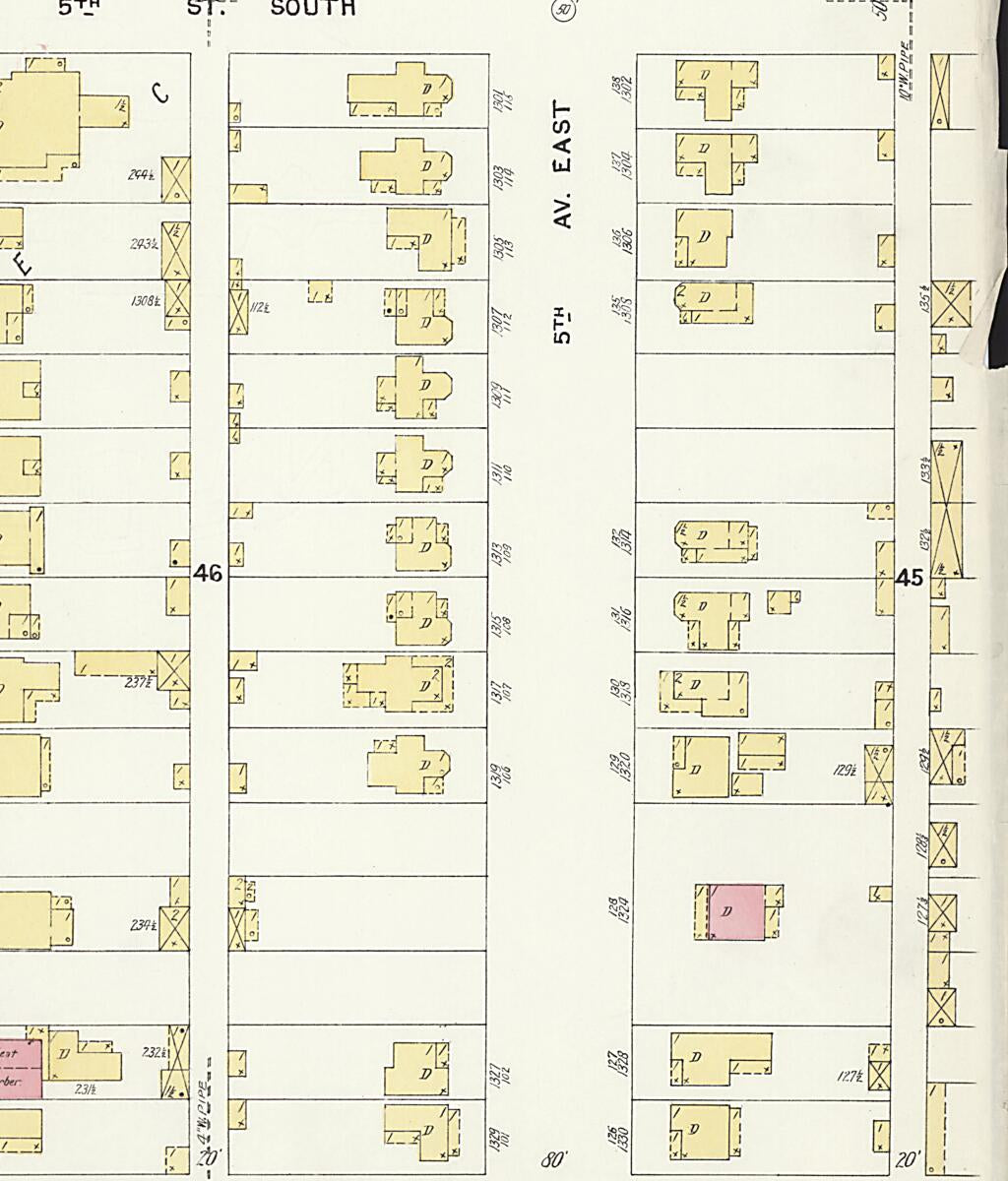 This old map of New Decatur, Morgan County, Alabama was created by Sanborn Map Company in 1908